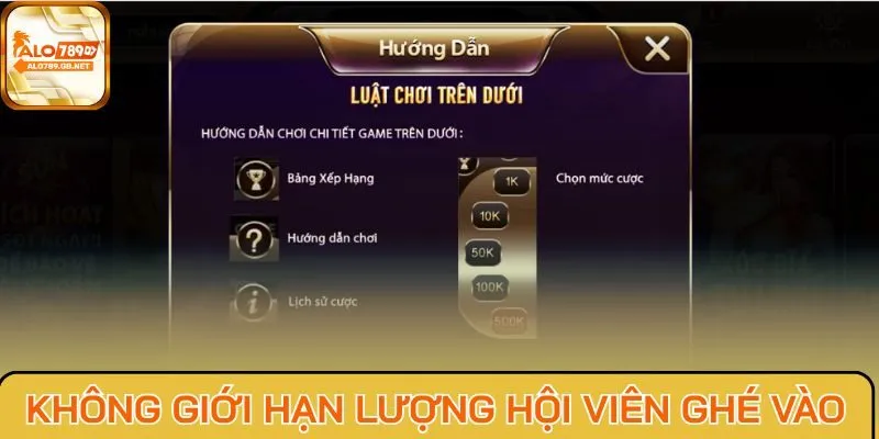 Không giới hạn lượng hội viên ghé vào